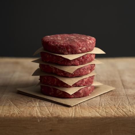 100% Pasture Fed Organic Beef Burgers